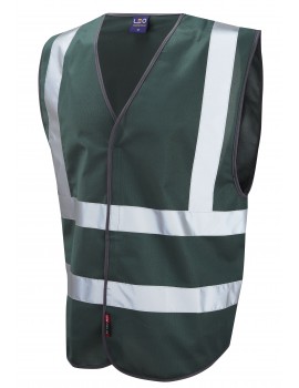 Leo Pilton Reflective Waistcoat - Bottle Green Clothing